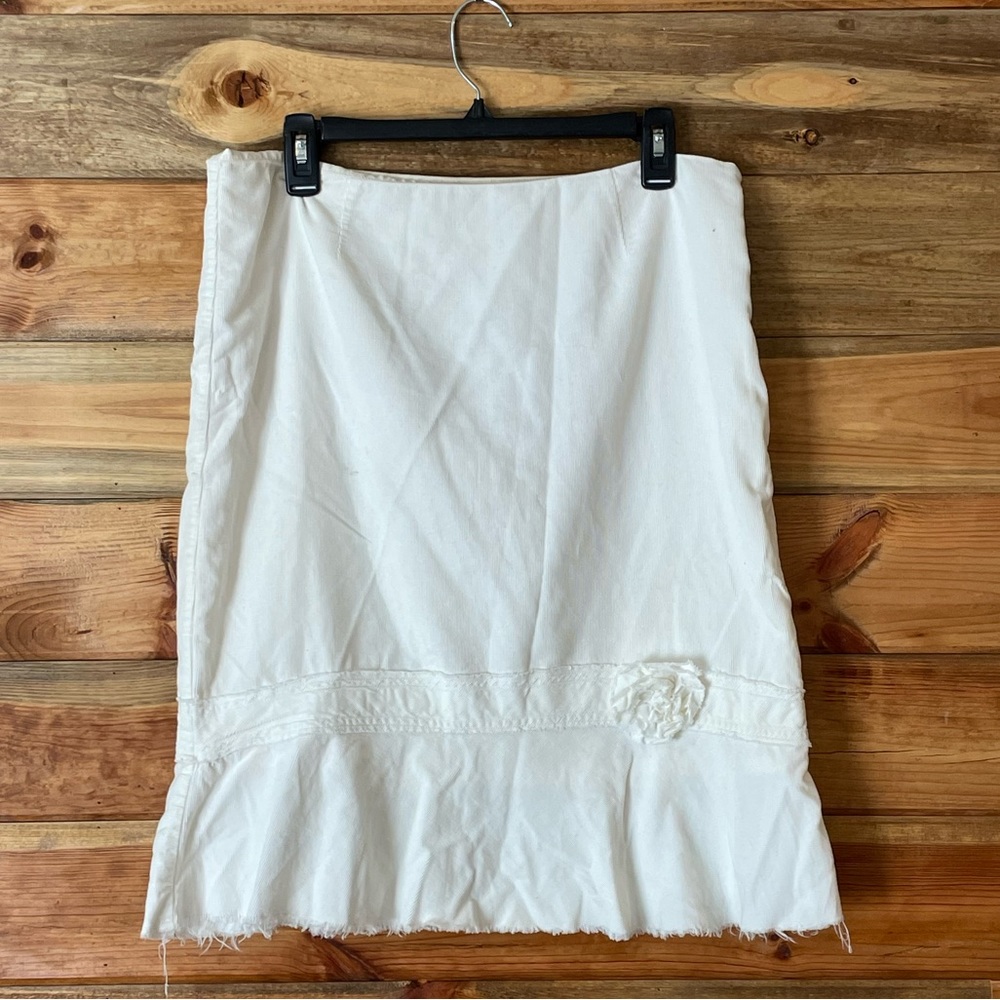 White corduroy skirt size 12